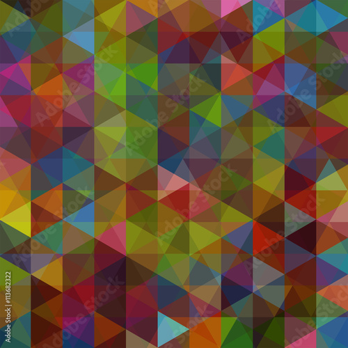 abstract background consisting of triangles. Autumn-colored. © tashechka