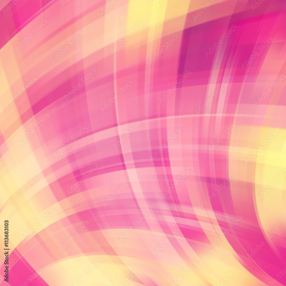 Colorful smooth light pink, yellow lines background. 