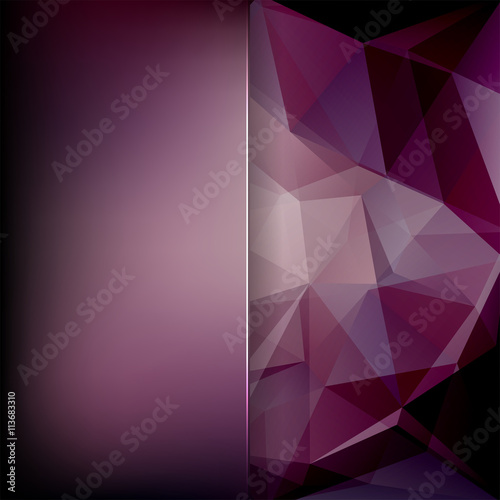 abstract background consisting of purple triangles and matt glass