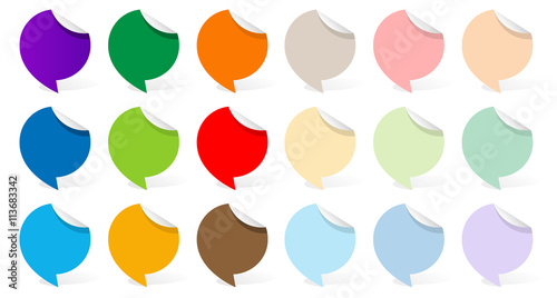Bulles colorées / Colored speech bubbles