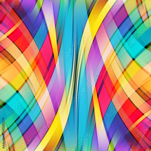 Colorful smooth light lines background. Rainbow colors. 
