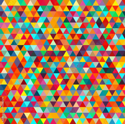 abstract background consisting of colorful small triangles
