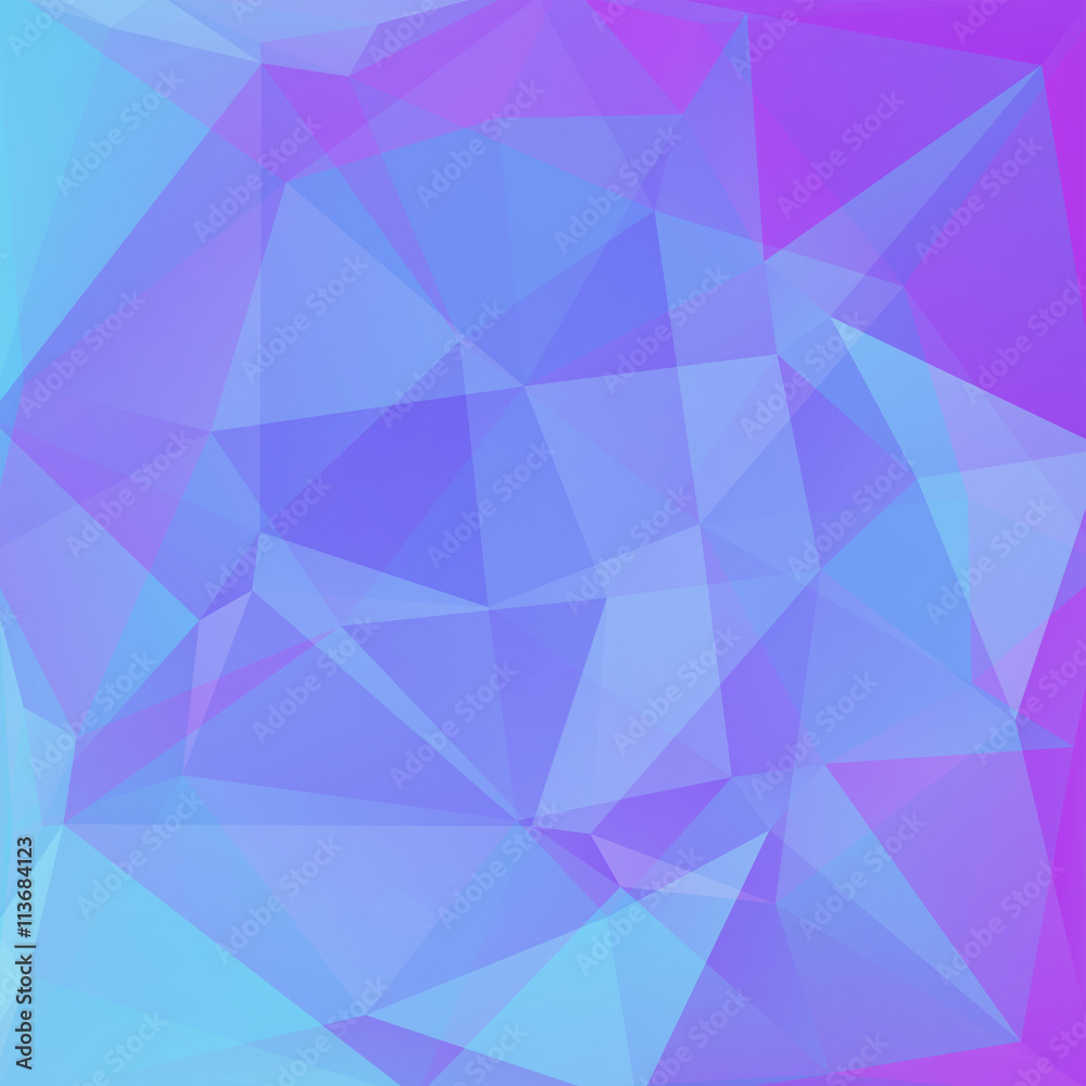 Fototapeta premium abstract background consisting of blue, violet, purple triangles