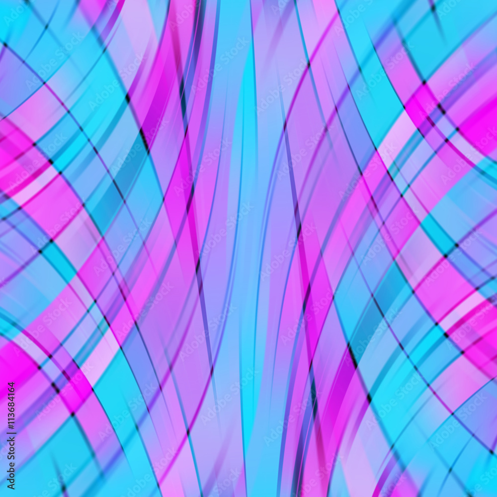 Obraz premium Colorful smooth light lines background. Pink, blue. Vector illus