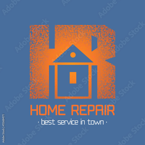 House repair and remodel vector logo, icon, badge