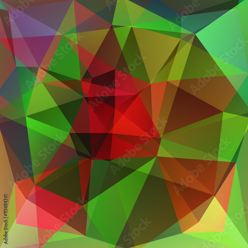 abstract background consisting of green  red triangles  vector 