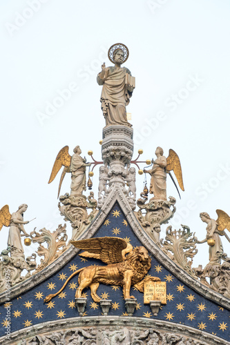 Main facade of the cathedral of Saint Mark in Venice