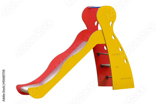 children's slide isolated on white background photo