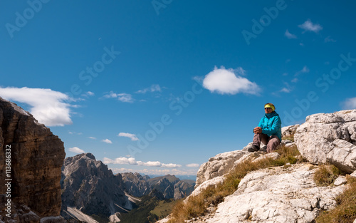 women on the top of mountain