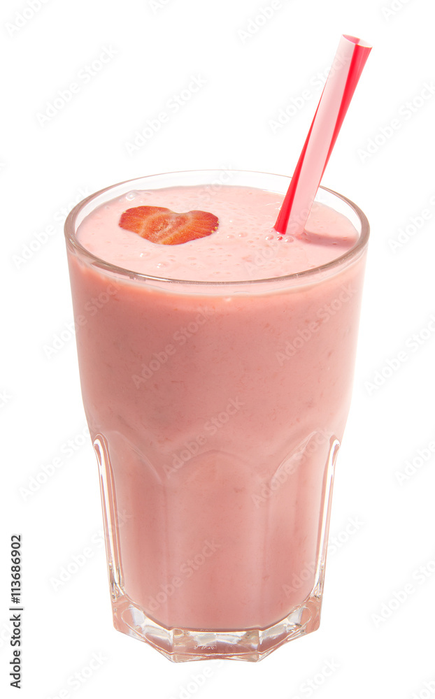 strawberry smoothie isolated on white background strawberry smoothie isolated on white background