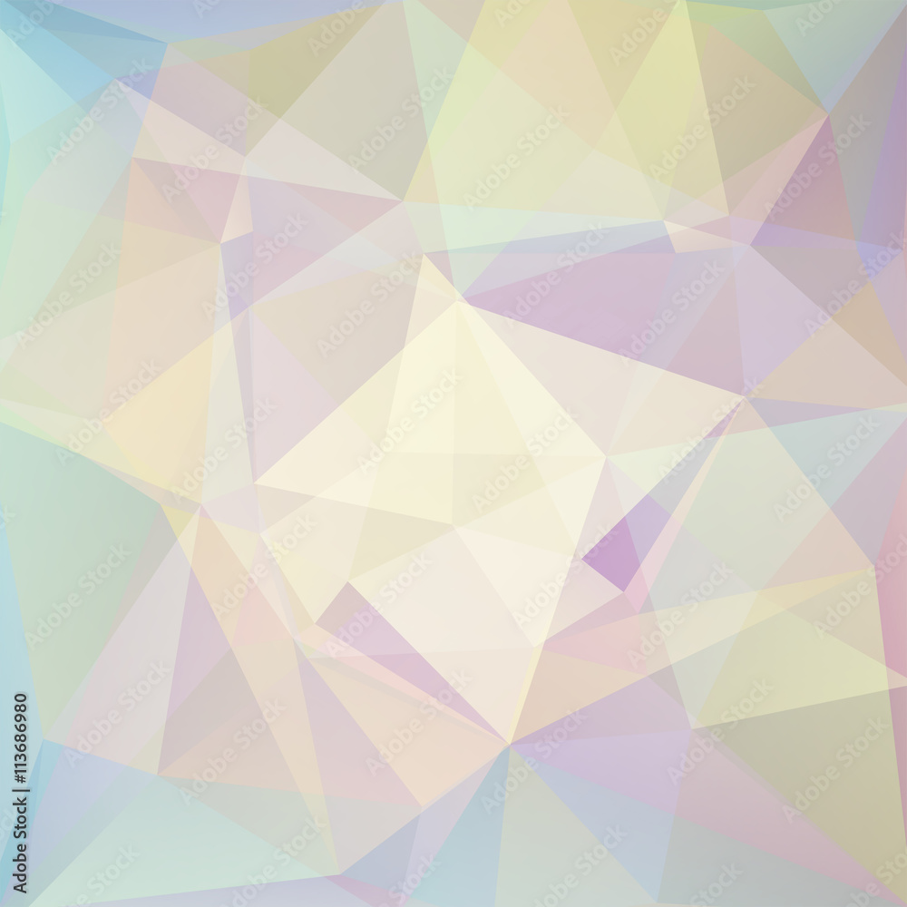 abstract background consisting of pastel triangles, vector