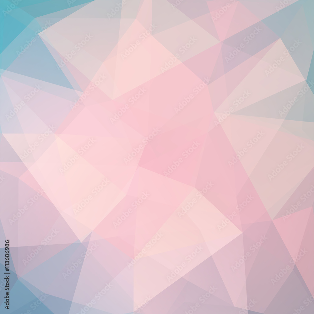 abstract background consisting of pink, blue, beige triangles abstract background consisting of pink, blue, beige triangles