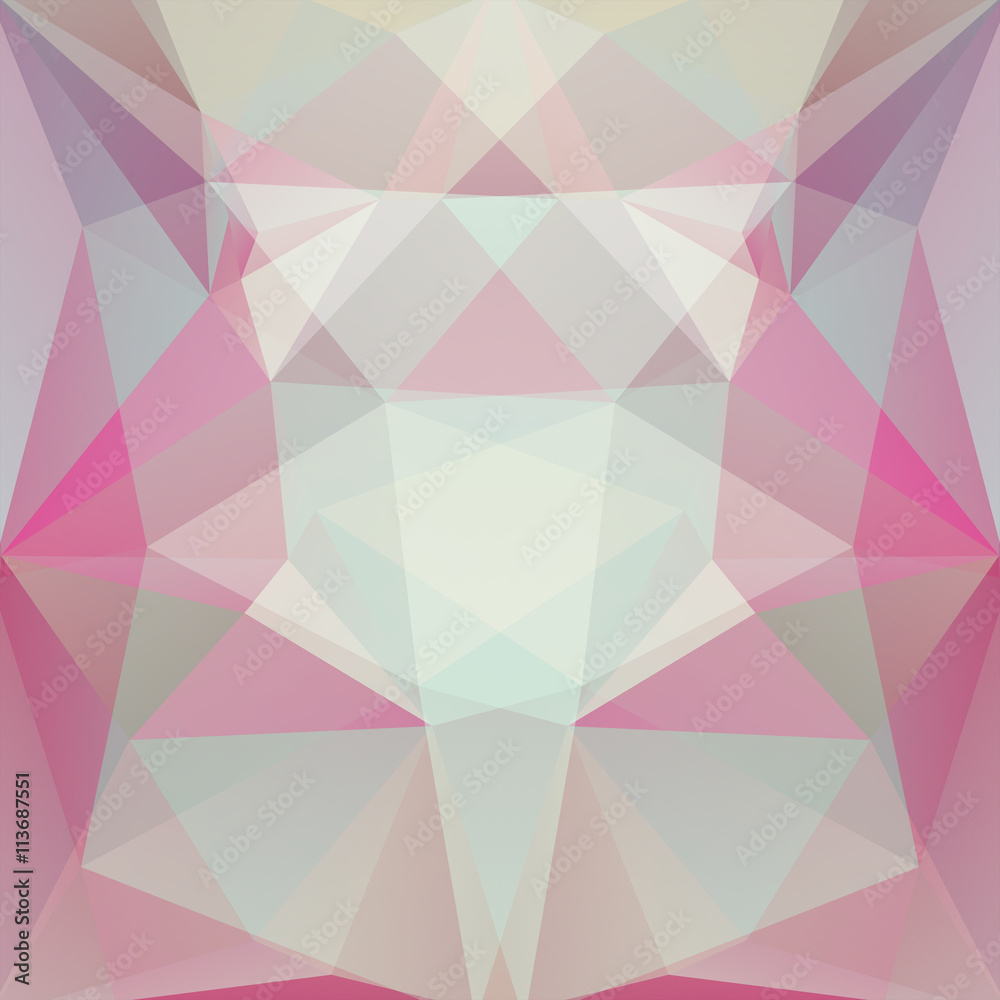 Obraz premium abstract background consisting of green, gray, pink triangles