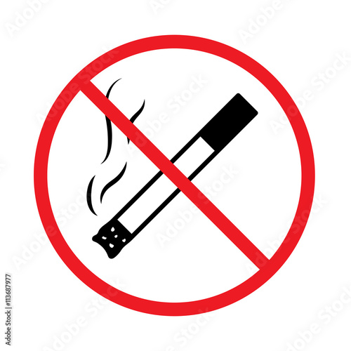 No smoking sign. Vector simple illustration