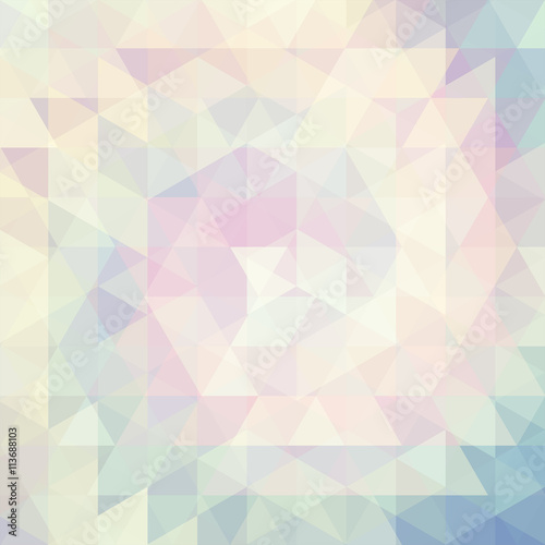 abstract background consisting of green, pink, beige triangles
