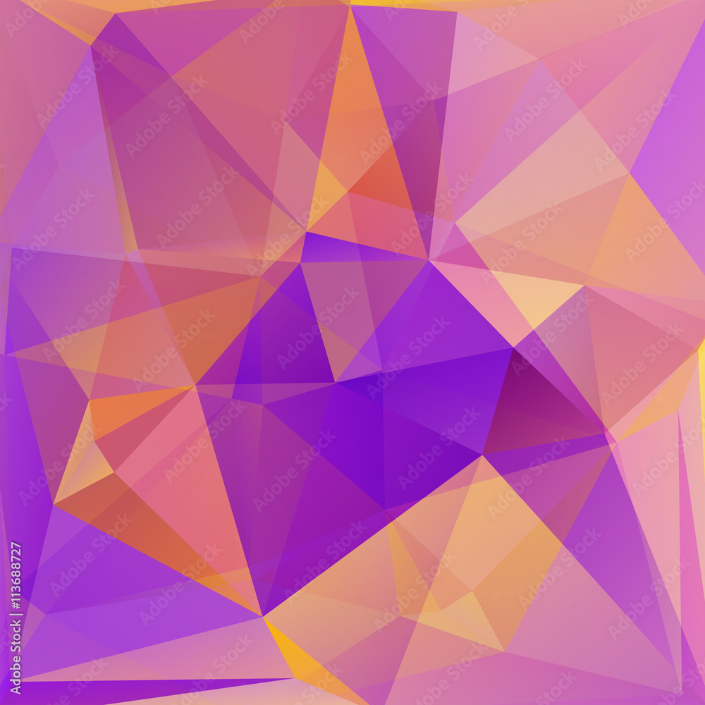 Fototapeta premium abstract background consisting of orange, purple triangles