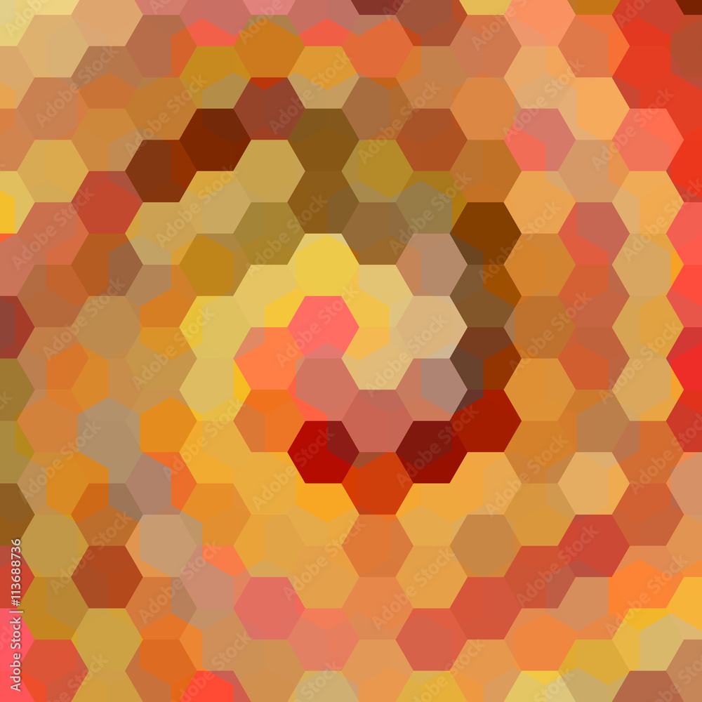 abstract background consisting of orange hexagons abstract background consisting of orange hexagons