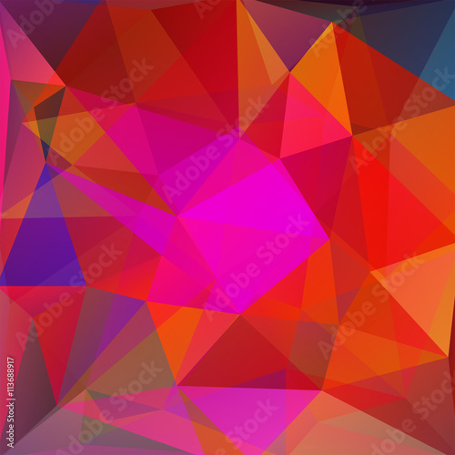 abstract background consisting of red  pink  orange triangles