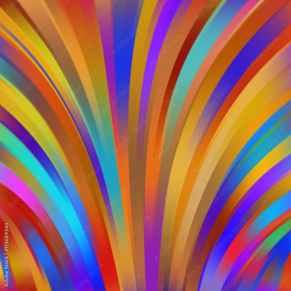 Colorful smooth light lines background. Yellow, pink, purple colors
