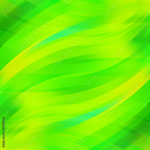 Colorful smooth light lines background. Green colors