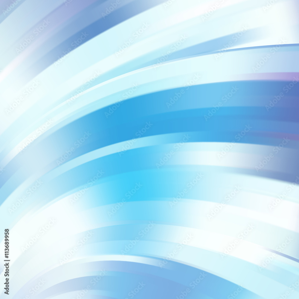 Obraz Colorful smooth light lines background. White, blue colors