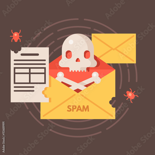 Internet security icon. Cyber crime symbol. Vector flat illustration.