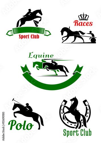 Riding club, horse racing and polo game design