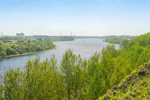 The river Volkhov near the village Semenkovo  Russia  Leningrad region