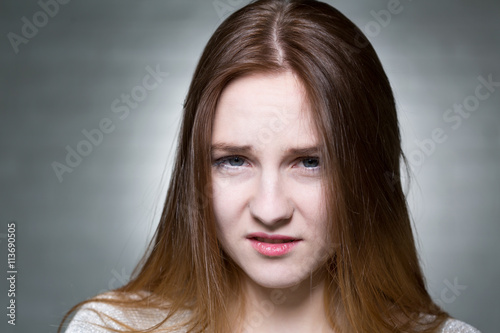 Disgusted young girl