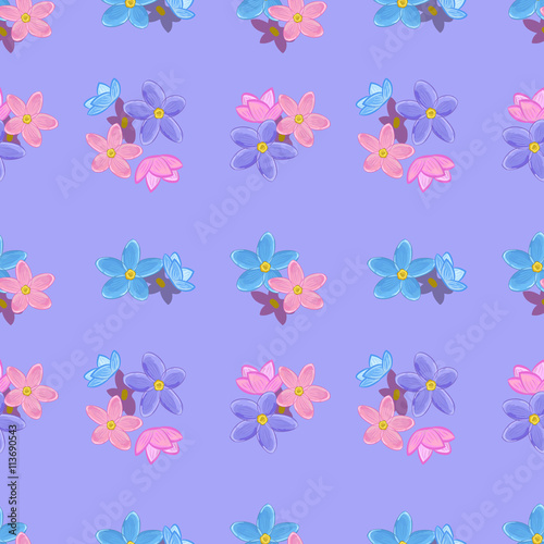 Seamless forget-me-not pattern © lolya1988