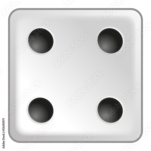Dé blanc 4