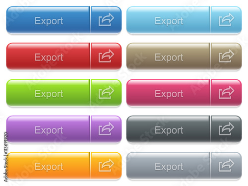 Export captioned menu button set