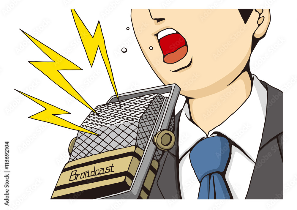 「実況」のイメージイラスト Adobe Stock