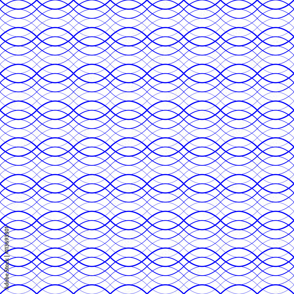 Fototapeta premium Blue seamless wavy line abstract pattern vector illustration