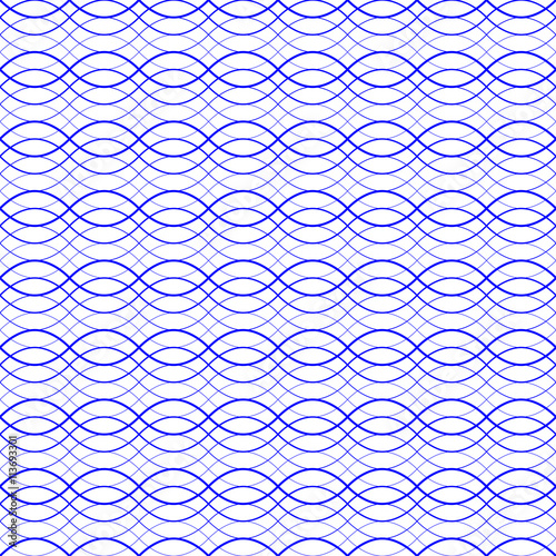 Blue seamless wavy line abstract pattern vector illustration