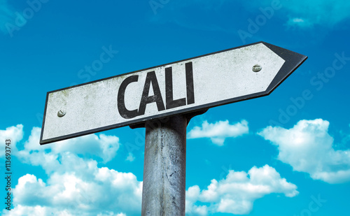 Cali road sign in a concept image photo