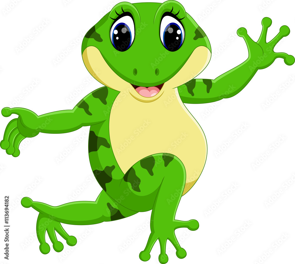 Fototapeta premium Cute frog cartoon