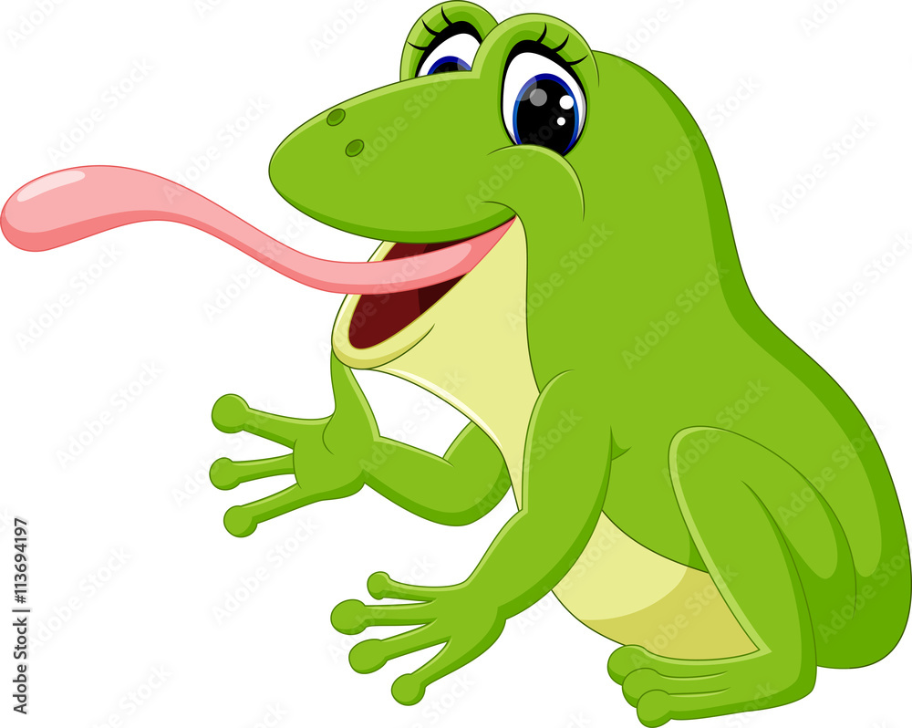 Obraz premium Cute frog cartoon