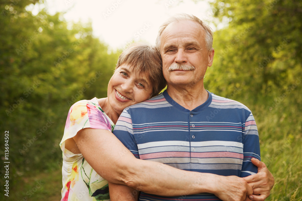 Happy and smiling senior couple in love Happy and smiling senior couple in love