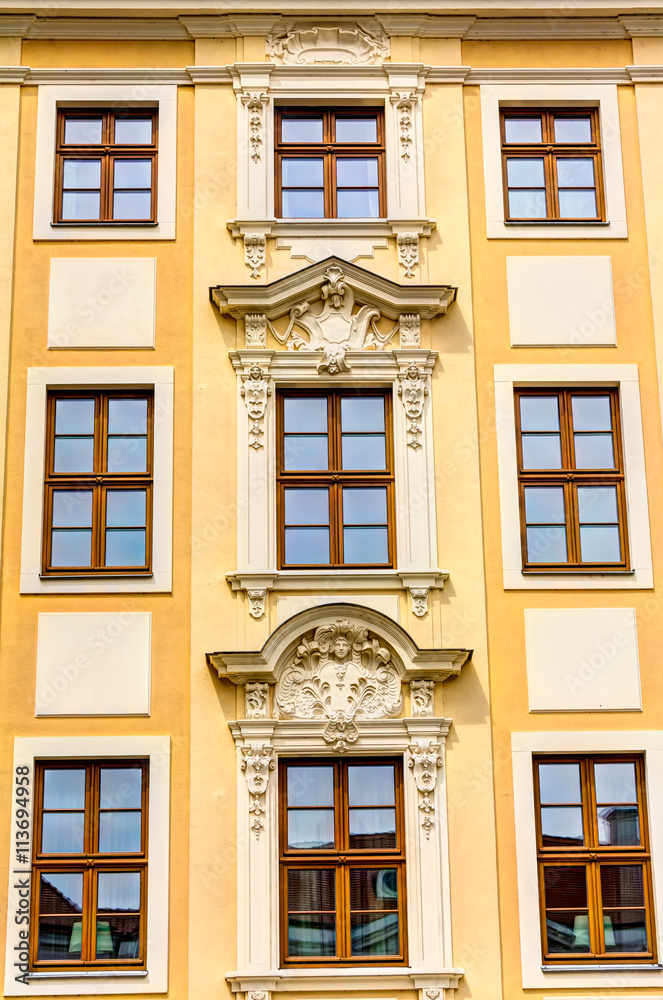 Historische, wiederaufgebaute Barockbauten in der Altstadt zu Dresden