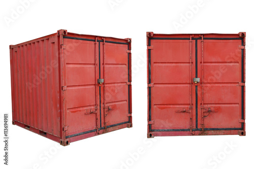 industrial containers isolated on white background