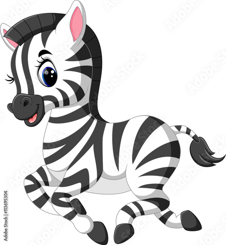 illustration of cute baby zebra