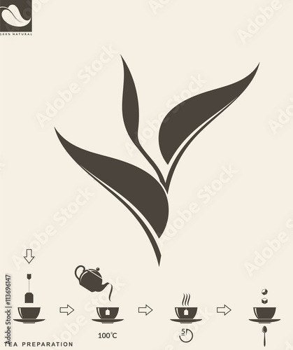 Tea preparation. Leaf