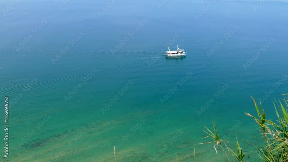 Tourist boat on the sea Tourist boat on the sea