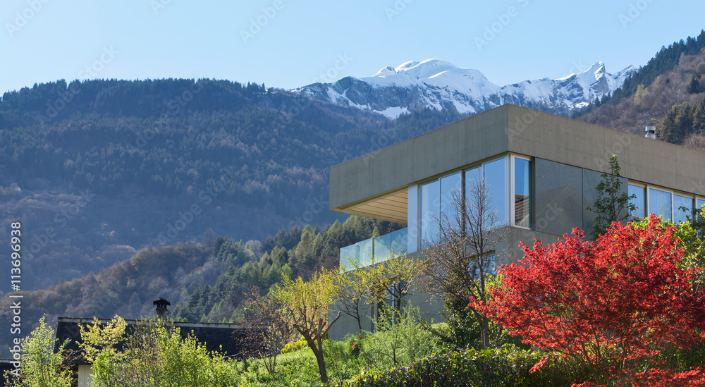 mountain house in cement