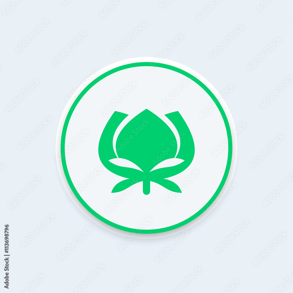 cotton icon, cotton farm sign, vector illustration cotton icon, cotton farm sign, vector illustration