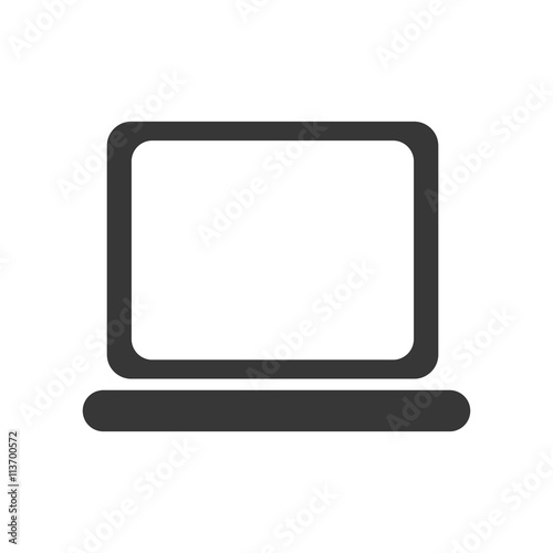 black laptop icon over isolated background, technology concept,vector illustration