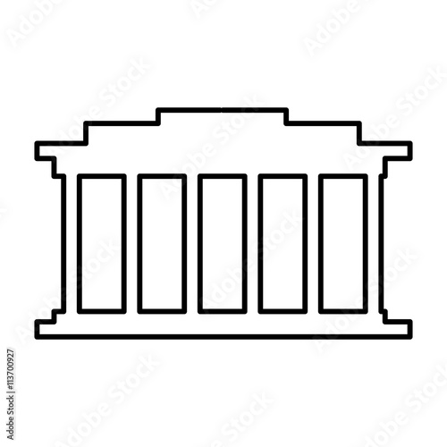 court building isolated icon design 