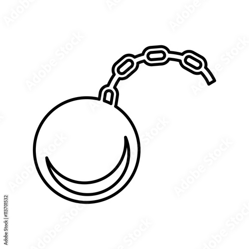 shackle slave isolated icon design 