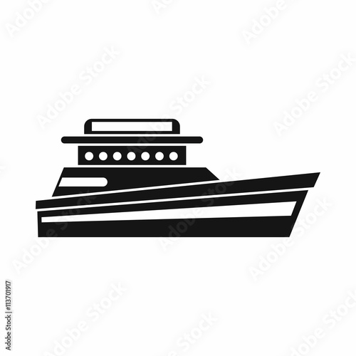 Great powerboat icon  simple style
